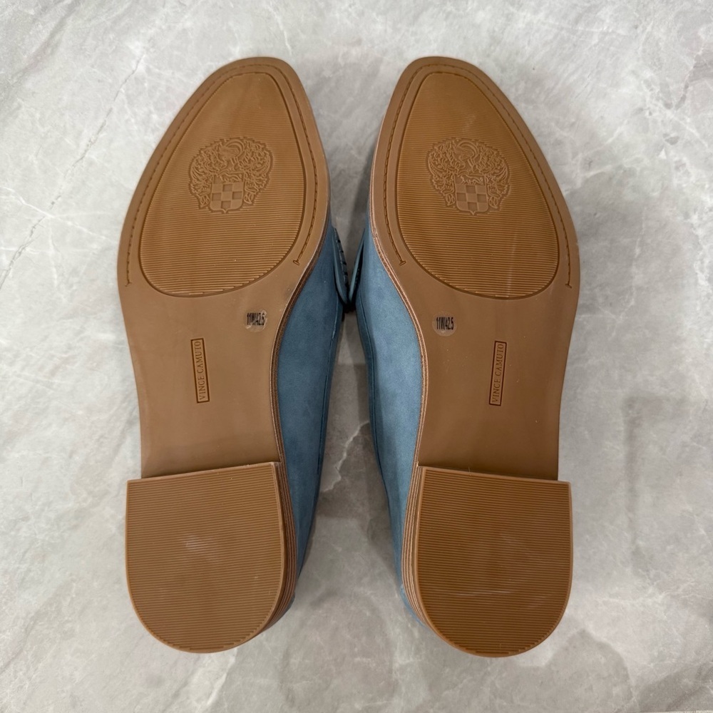 NWOT Women’s Vince Camuto Caylas Woven Leather Suede Slip On Penny Loafers 11 - Picture 11 of 13